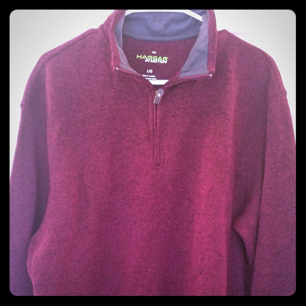 Red 1/4 zip sweater